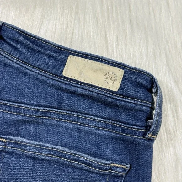 Ag Adriano Goldschmied Women's Medium Blue Cropped Bootcut Jeans - Picture 8 of 9